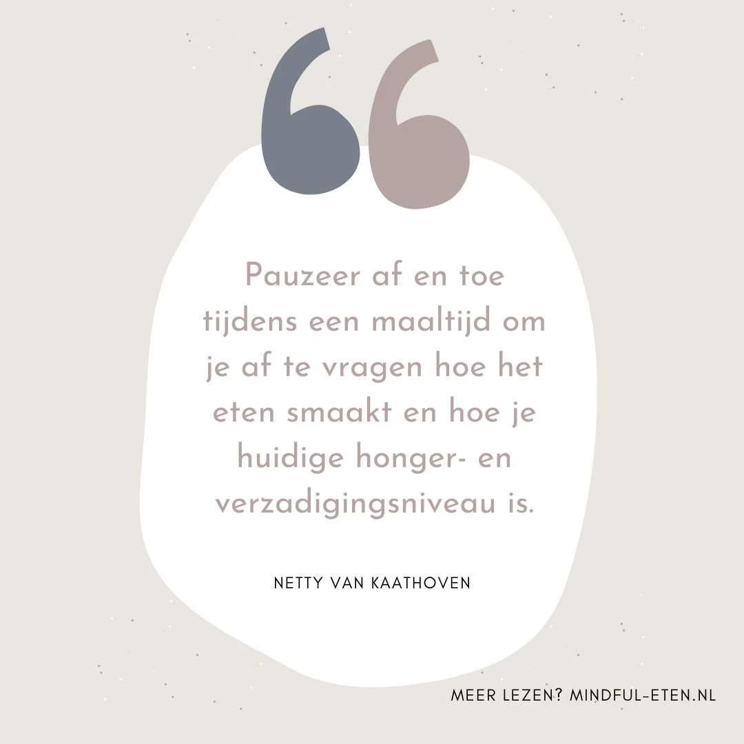 Pauzeren tijdens maaltijd